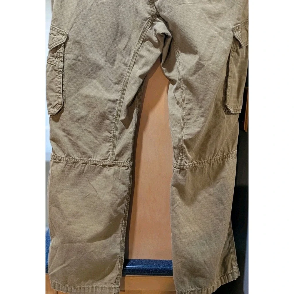 Carhartt Force Relaxed Fit Ripstop Cargo Work Pants Men 38 x 32 Tan Heavy Cotton